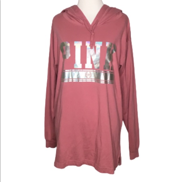 PINK Victoria's Secret Tops - Victoria Secret PINK Lightweight Hooded Top Medium